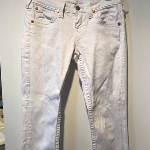 True Religion white cropped jeans